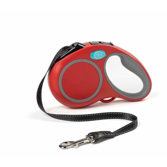 Picture of Retractable Leash M Red  5m